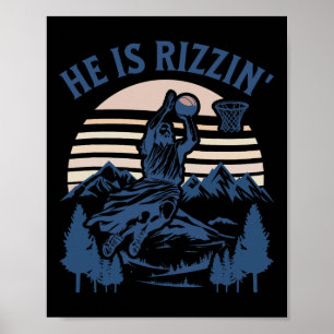 Er ist auferstanden Rizzin' Ostern Jesus Christlic Poster