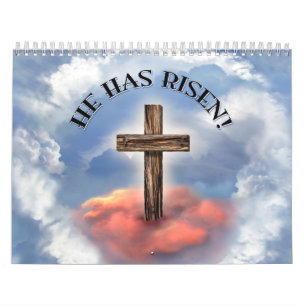 Er ist auferstanden Robustes Kreuz mit Wolken Kalender