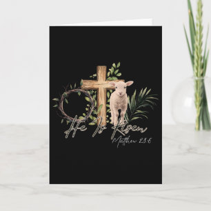 Er ist auferstanden Schaf Lamm Kreuz Jesus Christl Karte