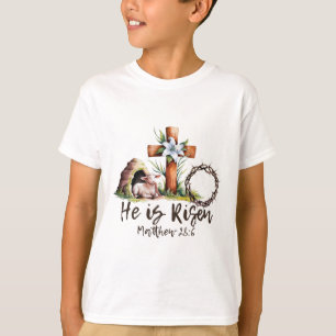 Er ist auferstanden Schaf Lamm Kreuz Jesus Christl T-Shirt