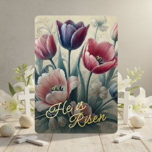 Er Ist Auferstanden Tulpe Florale Goldfolie Karte