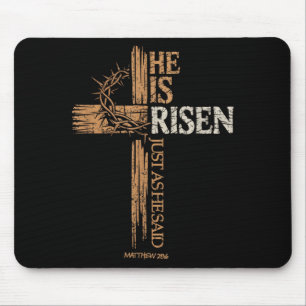 Er ist auferstanden, wie Er gesagt hat, Kreuz, chr Mousepad