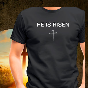 Er ist Auferstehung Risen Oster Sonntag Drei Nägel T-Shirt