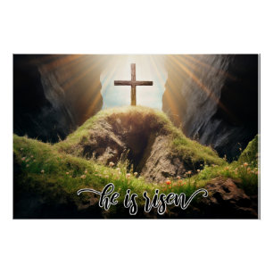 Er ist aufgestanden, leeres Grab, Poster