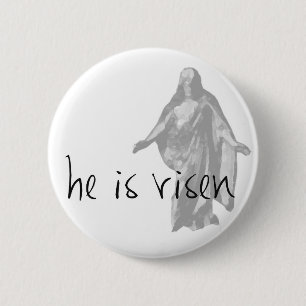 Er ist aufgewachsen jesus christ Osterlappen mormo Button