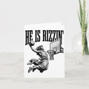 Er ist Basketball Rizzin Shirt Ostern Christlich Karte