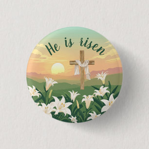 Er ist Christlich Ostern aufgestanden Button
