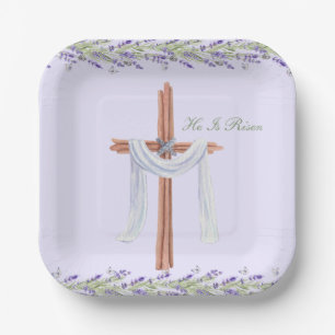 Er ist Christlich Ostern Personalisiert Risen Pappteller