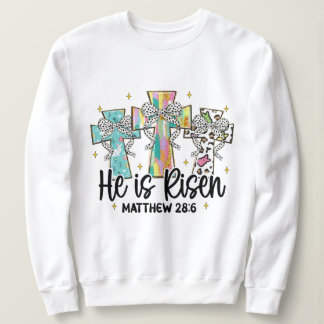 Er ist Christlicher Osterbibelverse Sweatshirt