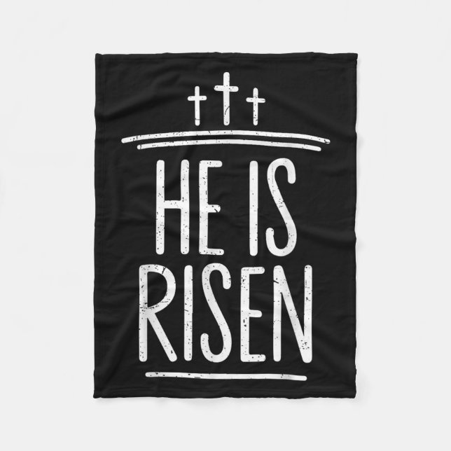 Er ist Christlicher Ostermann-Junge Fleecedecke (Vorderseite)