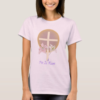 Er ist Christliches Osterkreuz T-Shirt