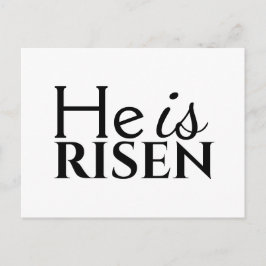 Er ist Christliches Sprichwort Schwarz-weiß Ostern Postkarte