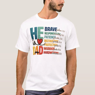 Er ist Dad Christlicher Vater Schriftwerte T-Shirt