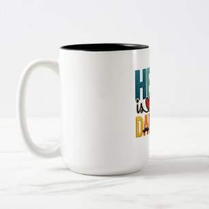 Er ist Dad Christlicher Vater Schriftwerte Zweifarbige Tasse