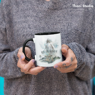 Er ist das Christliche riskante Osterkreuz Tasse