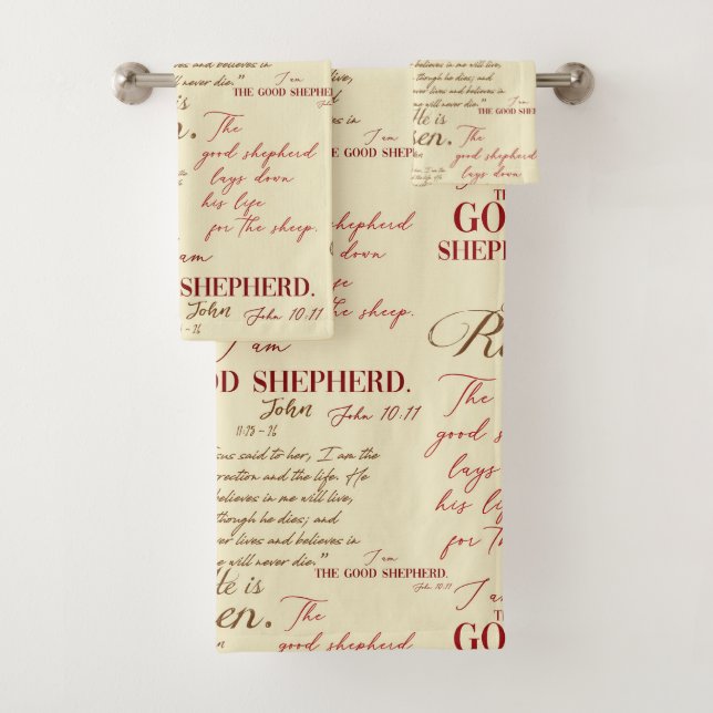 Er ist das Gute Hirtenbuch von John Risen Badhandtuch Set (Insitu)