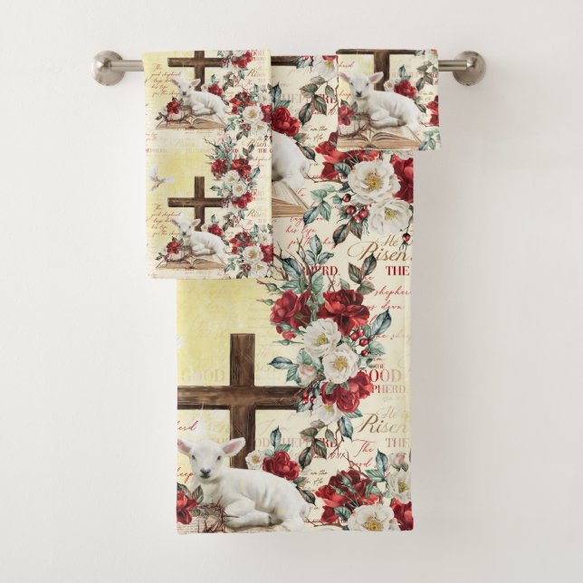 Er ist das Gute Hirtenbuch von John Risen Badhandtuch Set (Insitu)