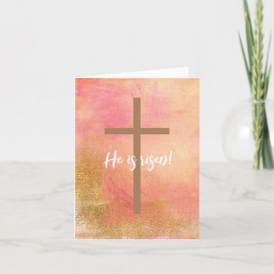 Er ist das Osterkreuz Feiertagskarte