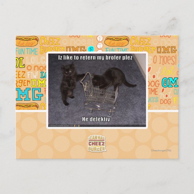 Er ist defekt postkarte (Vorderseite)