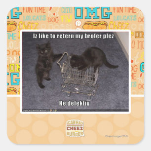 Er ist defekt quadratischer aufkleber