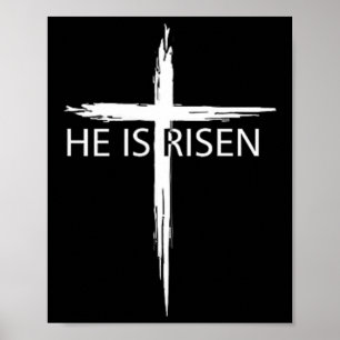 Er ist der Christliche Ostern Jesus Religiou Poster