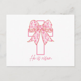 Er ist der Crosser Osterblumenkoquette Bow Postkarte