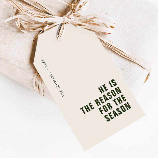 Er ist der Grund für den Christlichen Urlaub der J Geschenkanhänger (Von Creator hochgeladen)