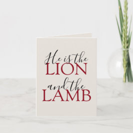 Er ist der Löwe und das Lamm-Beileid geklappt Karte