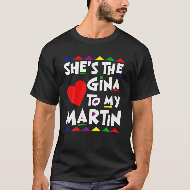 Er ist der Personalisierte Martin to Gina T-Shirt (Vorderseite)