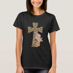 Er ist der Risen Leopard Regenbogen Christlich Jes T-Shirt