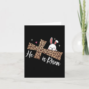 Er ist der Risopard Cross Bunny Ostertag Christi Karte