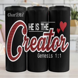 Er ist der Schöpfer Genesis 1:1 Thermosbecher