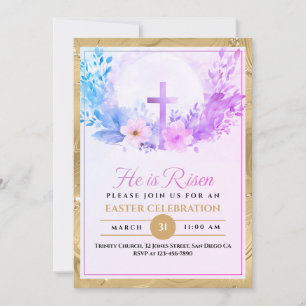 Er ist die Blume der Osterwasserfarbe, religiös Ankündigung