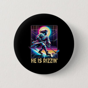 Er ist ein christlicher Eishockey-Liebhaber Jesus Button