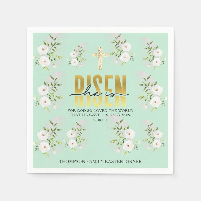 Er ist ein Christlicher Zitat aus religiösen Gründ Serviette (Vorderseite)