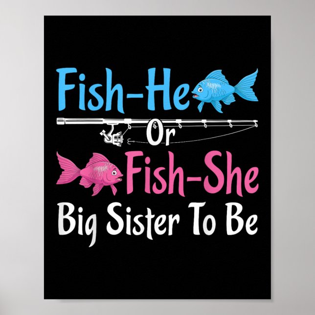 Er ist ein Fisch oder sie ist ein Fisch große Schw Poster (Vorne)