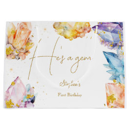 Er ist ein Gem Birthday Crystals Boy's Aquarell Große Geschenktüte