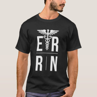 Er ist ein Notfallraum Krankenversicherung er Kran T-Shirt