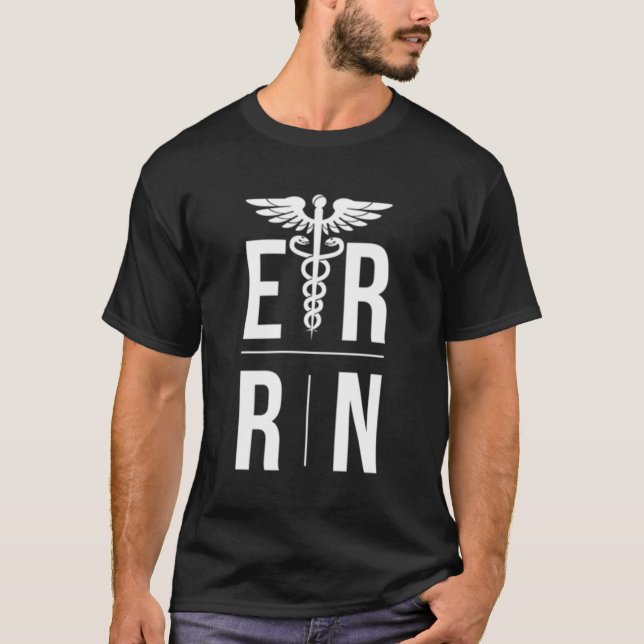 Er ist ein Notfallraum Krankenversicherung er Kran T-Shirt (Vorderseite)