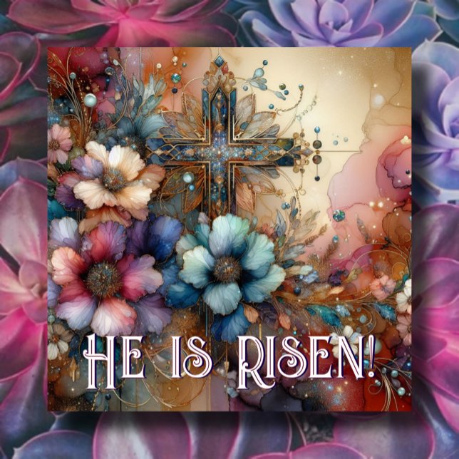 Er ist ein Risen-Skript-Wasserfarbkreuz Fliese (Von Creator hochgeladen)