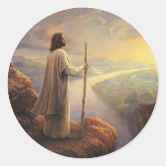 Er ist ein Risspacker Runder Aufkleber