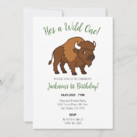 Er ist ein Wild One Bison Western Kindergeburtstag