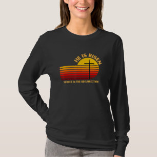 Er ist erregt Freude an der Auferstehung Retro Vin T-Shirt