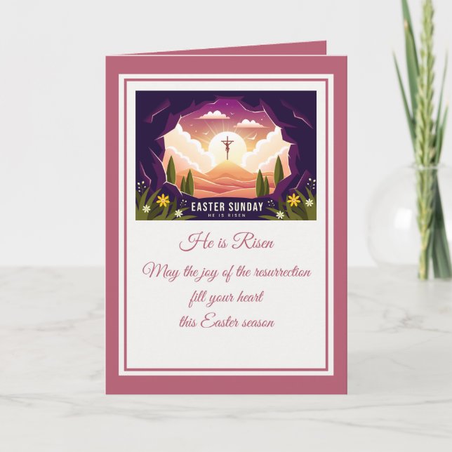 Er ist erwischt" Happy Oaster - anpassbare religiö (Vorderseite)