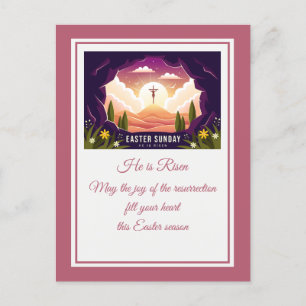 Er ist erwischt" Happy Oaster - anpassbare religiö Postkarte