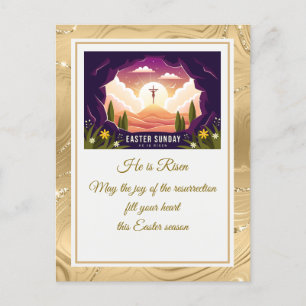Er ist erwischt" Happy Oaster - anpassbare religiö Postkarte