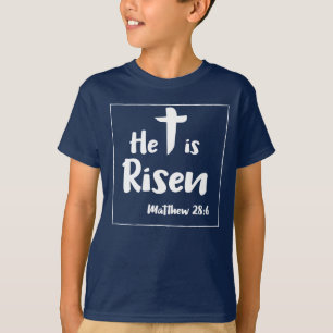 Er ist gestiegene Ostern-Schrift T-Shirt