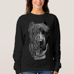 Er ist Ihr Freund Ihr Partner Ihr Hund Pitbull Cl Sweatshirt