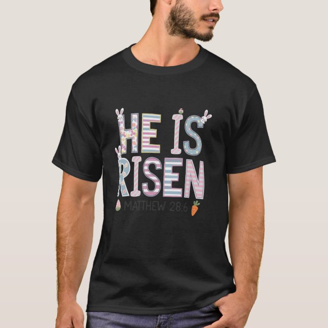 Er ist Jesus Christlich glückliche Osterfrauen Kin T-Shirt (Vorderseite)