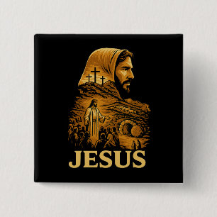 Er ist Jesus Christlich glücklicher Ostern Risen Button